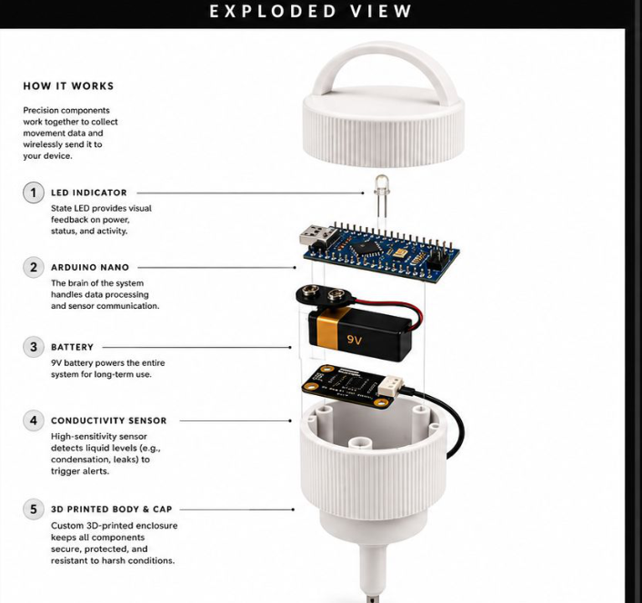 BioCap component exploded view diagram